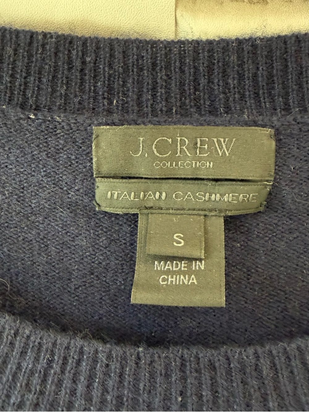 J. Crew Italian cashmere navy sweater szS - Picture 7 of 13
